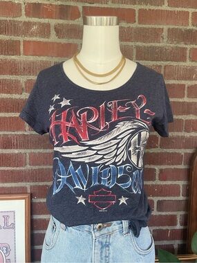 Harley-Davidson Red White & Blue Graphic Tee